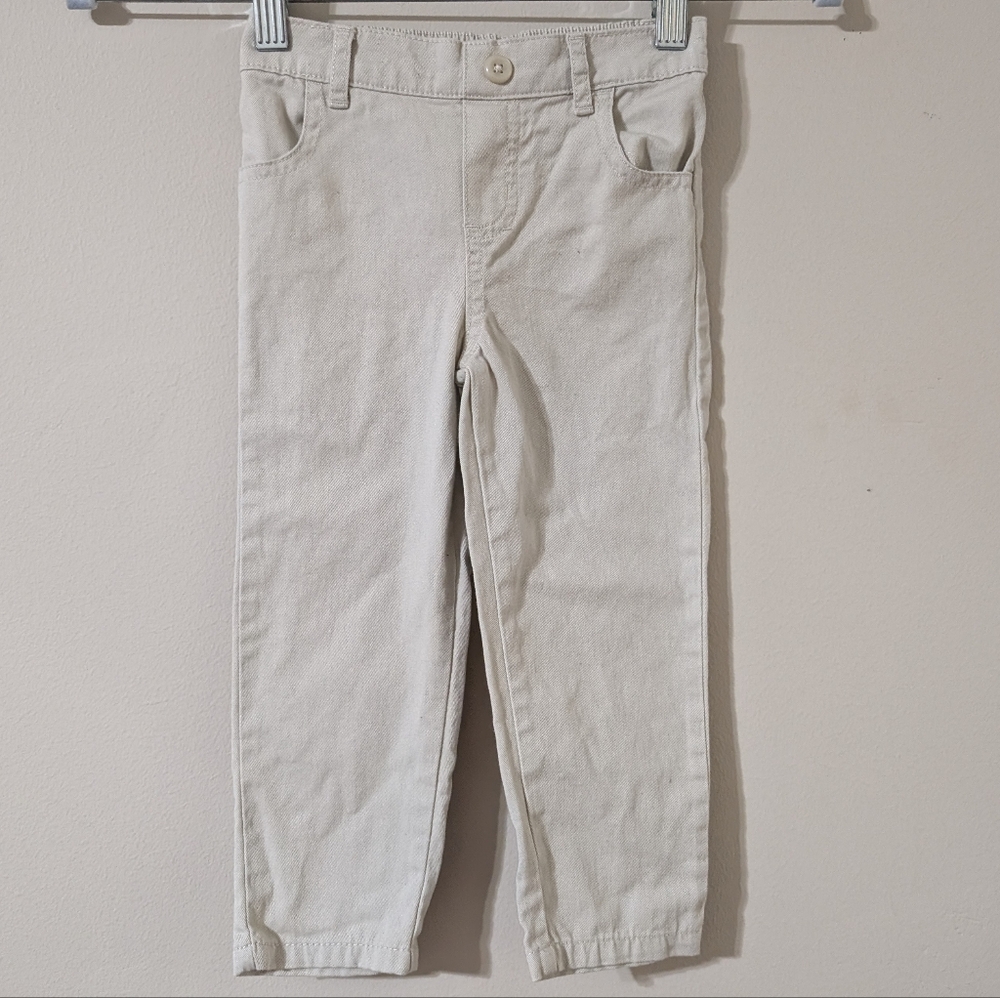 Garanimals Toddler Girl Khaki Pants 3T Elastic Waist Made With Cotton